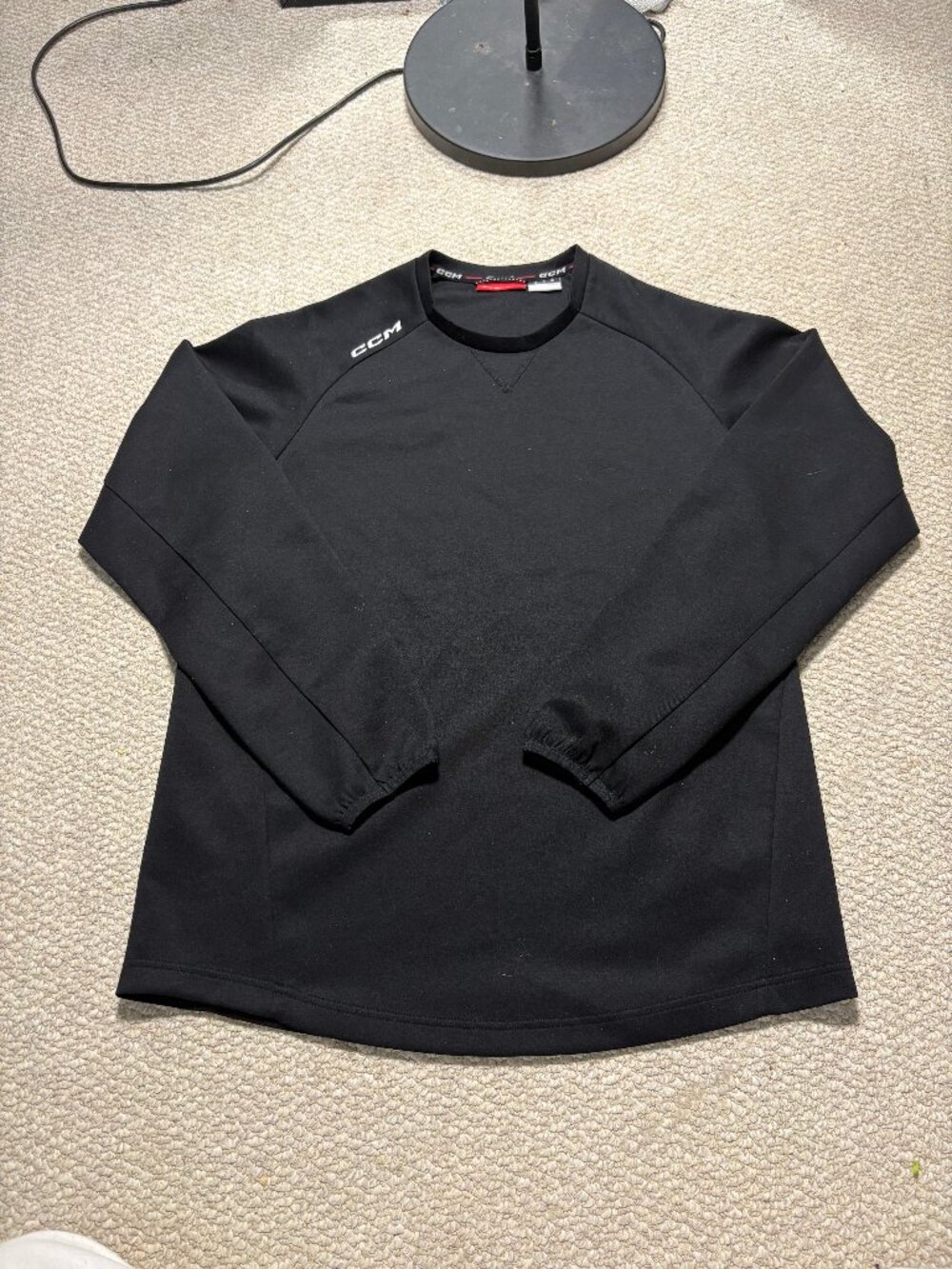 CCM Hockey Compression Base Layer Top in Black - Size L
